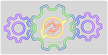 Rainbow gears XXL mousepad