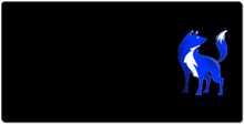 Tappetino XXL con il logo blu di Atomix dem.