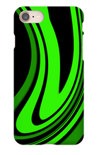 Green and Black Swirl iPhone Case