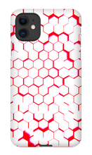 Red and White Hexagon iPhone Phonecase