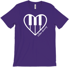 pianoheart t-shirt - white logo (unisex)