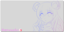 HarUWUchi_ Outline XXL Gaming Mousepad