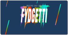 FYDGETTI XXL Mousepad White Text