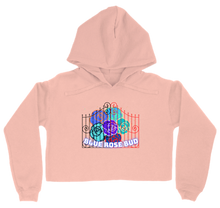 Blue Rose Bud Cropped Hoodie