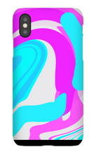 Pink and Cyan Swirl iPhone Case