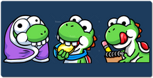 Yoshi Trio XXL Gaming Mousepad for Gamers Who Game