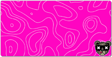 Pink  bear 18x36 (mousepad)