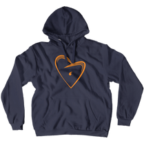 Burning Orange Heart Hoodies (No-Zip/Pullover)