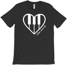 pianoheart t-shirt - white logo (unisex)