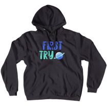 blue first try hoodie