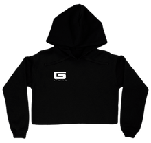 Ghostcomm womens cropped hoodie with white logo