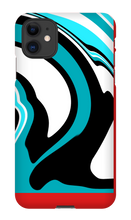 Black and Blue Swirl iPhone Case