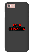 Funda de celular para iPhone con frase roja