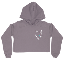 White Wolf Logo Cropped Women Hoodie