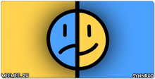 synnr x meemee2u "Happy Sad" XXL Gaming Mousepad