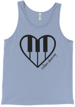 pianoheart tank top - black logo