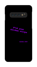Chickenstrips purple text Samsung Phone Cases