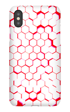 Red and White Hexagon iPhone Phonecase