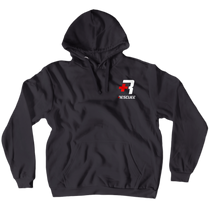 RESCUEE Hoodie White and Red Logo