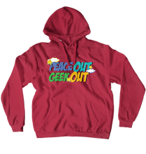 PEACE OUT GEEK OUT pull over hoody
