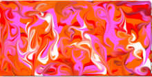 White Red Pink orange 18"x36"