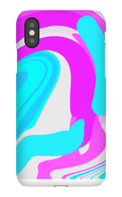 Pink and Cyan Swirl iPhone Case