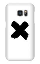 Funda blanca para el Samsung del logo del Canal
