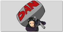 Kopasz BAN emoteos Gaming Egérpad