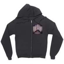 MY FACE IN A ZIP UP HOODIE