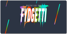 FYDGETTI XXL Mousepad White Text