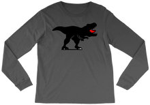 T Shirt - Long Sleeve - Black Dino
