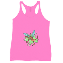 Gnatter splat female tank top, pic on back