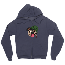 drew_the_pug Zip Up Hoodie