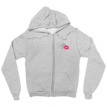 Flitter White Logo Zip Up Hoodie