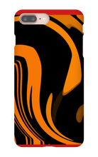 Orange and Black Swirl iPhone Case
