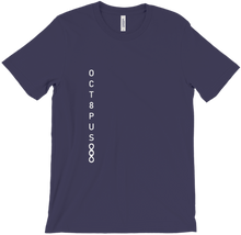 T-shirt white logo+name vertical
