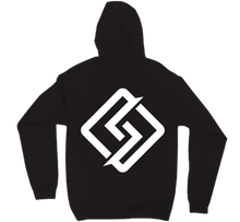 Hoodie with white logo on back (No-Zip/Pullover)