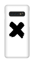 Funda blanca para el Samsung del logo del Canal