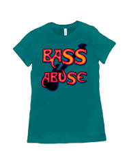 BASS ABUSE WITH MORE BASS women's tee