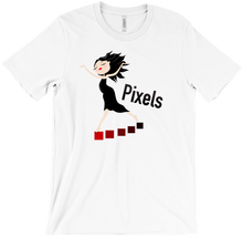 Pixels Dancing Gamer Girl T-shirt