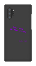 Chickenstrips purple text Samsung Phone Cases
