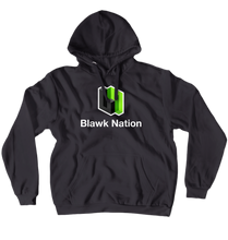 Blawk Nation Hoodies (No-Zip/Pullover) White Text