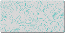 Turquoise Topographic XXL Gaming Mousepad