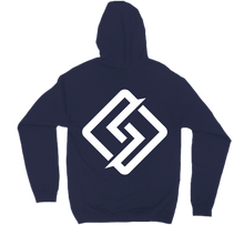 Hoodie with white logo on back (No-Zip/Pullover)