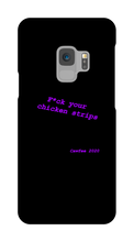Chickenstrips purple text Samsung Phone Cases