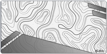 Monochrome White Topo XXL Gaming Mousepad