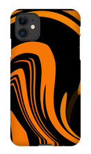 Orange and Black Swirl iPhone Case