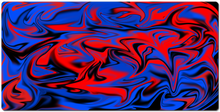 XXL Gaming Mousepad Blue with red and black swirl