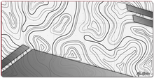 Monochrome White Topo XXL Gaming Mousepad