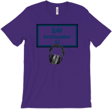 D4V Entertainment T-Shirt Logo Black w Headphones